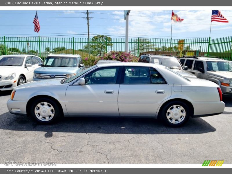 Sterling Metallic / Dark Gray 2002 Cadillac DeVille Sedan