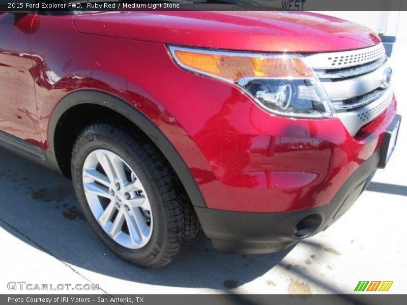 Ruby Red / Medium Light Stone 2015 Ford Explorer FWD