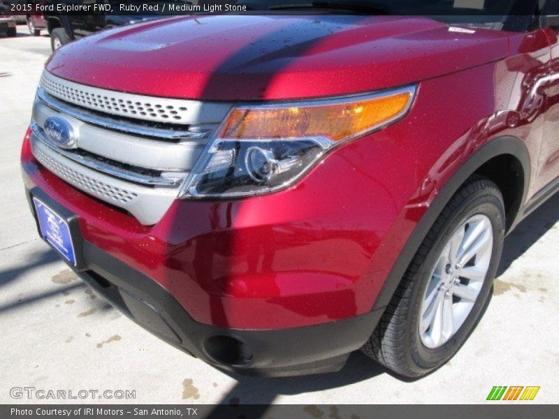 Ruby Red / Medium Light Stone 2015 Ford Explorer FWD