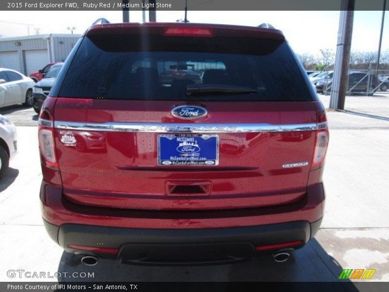 Ruby Red / Medium Light Stone 2015 Ford Explorer FWD