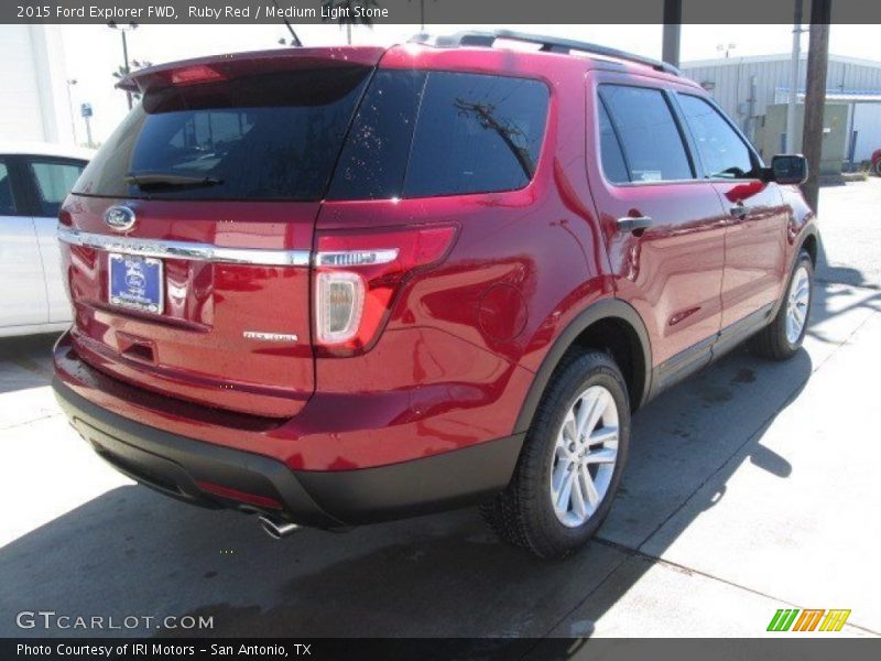 Ruby Red / Medium Light Stone 2015 Ford Explorer FWD