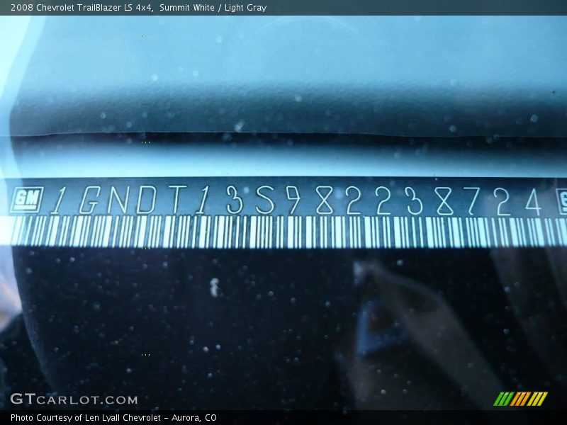 Summit White / Light Gray 2008 Chevrolet TrailBlazer LS 4x4