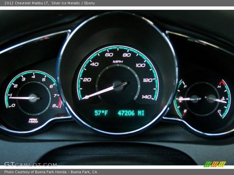 Silver Ice Metallic / Ebony 2012 Chevrolet Malibu LT