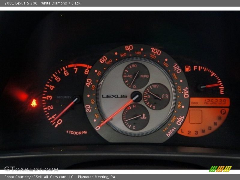 White Diamond / Black 2001 Lexus IS 300