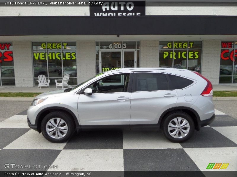 Alabaster Silver Metallic / Gray 2013 Honda CR-V EX-L
