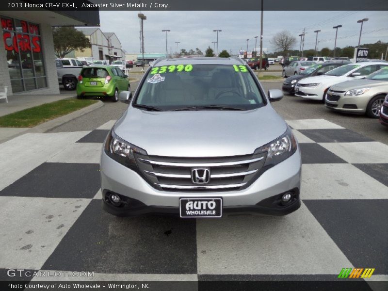 Alabaster Silver Metallic / Gray 2013 Honda CR-V EX-L