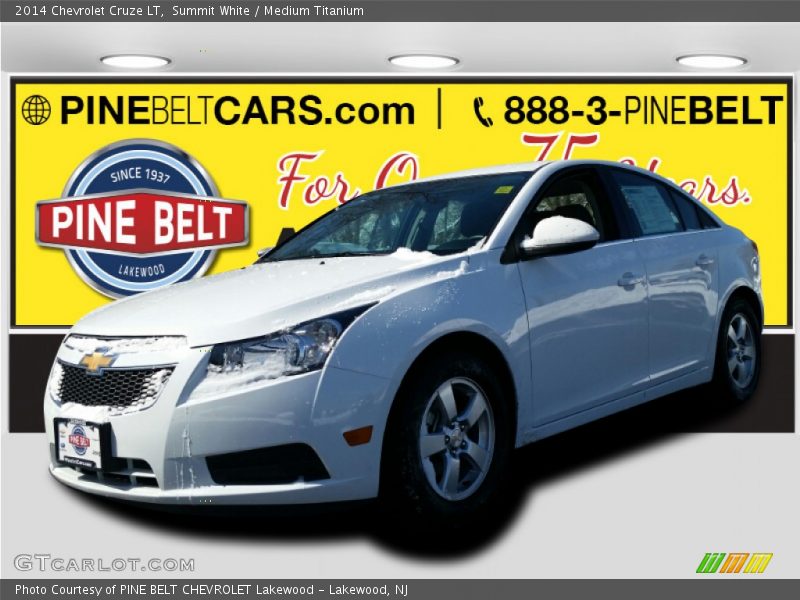 Summit White / Medium Titanium 2014 Chevrolet Cruze LT
