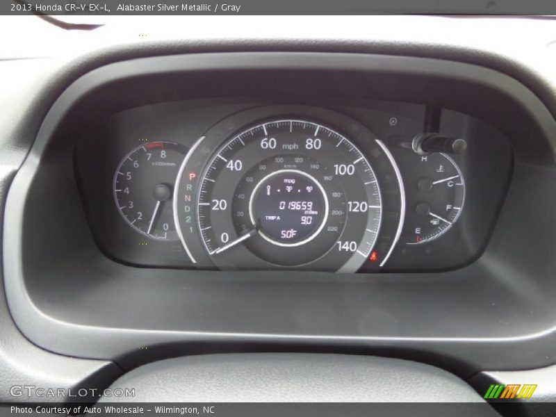 Alabaster Silver Metallic / Gray 2013 Honda CR-V EX-L