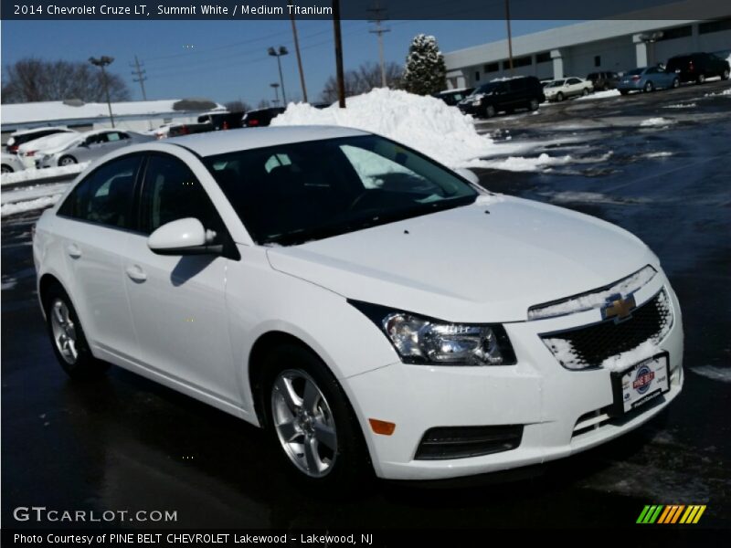 Summit White / Medium Titanium 2014 Chevrolet Cruze LT