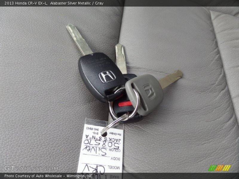 Alabaster Silver Metallic / Gray 2013 Honda CR-V EX-L