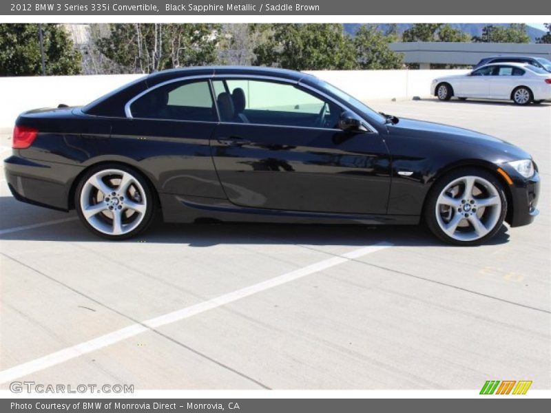 Black Sapphire Metallic / Saddle Brown 2012 BMW 3 Series 335i Convertible