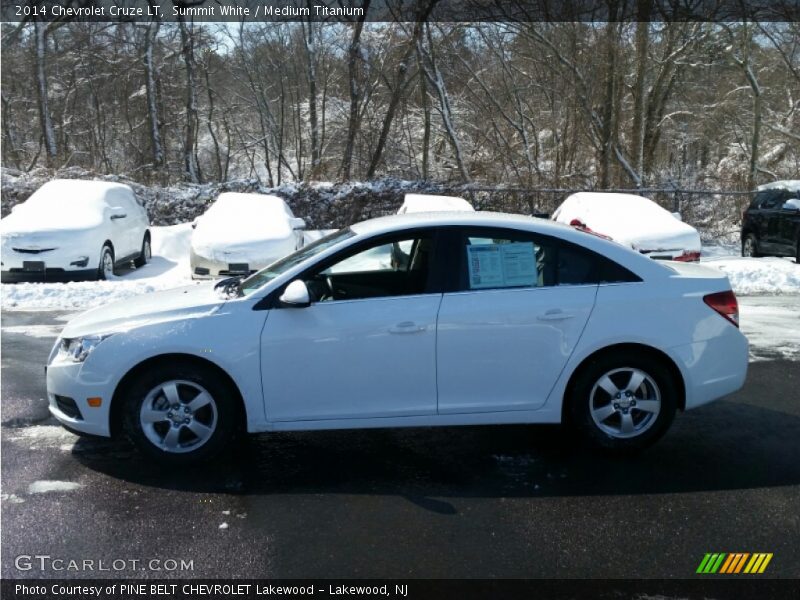 Summit White / Medium Titanium 2014 Chevrolet Cruze LT