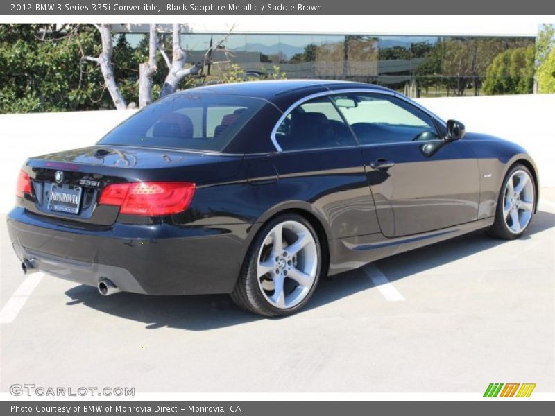 Black Sapphire Metallic / Saddle Brown 2012 BMW 3 Series 335i Convertible