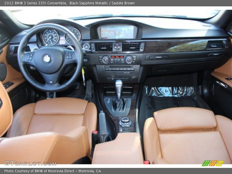 Black Sapphire Metallic / Saddle Brown 2012 BMW 3 Series 335i Convertible
