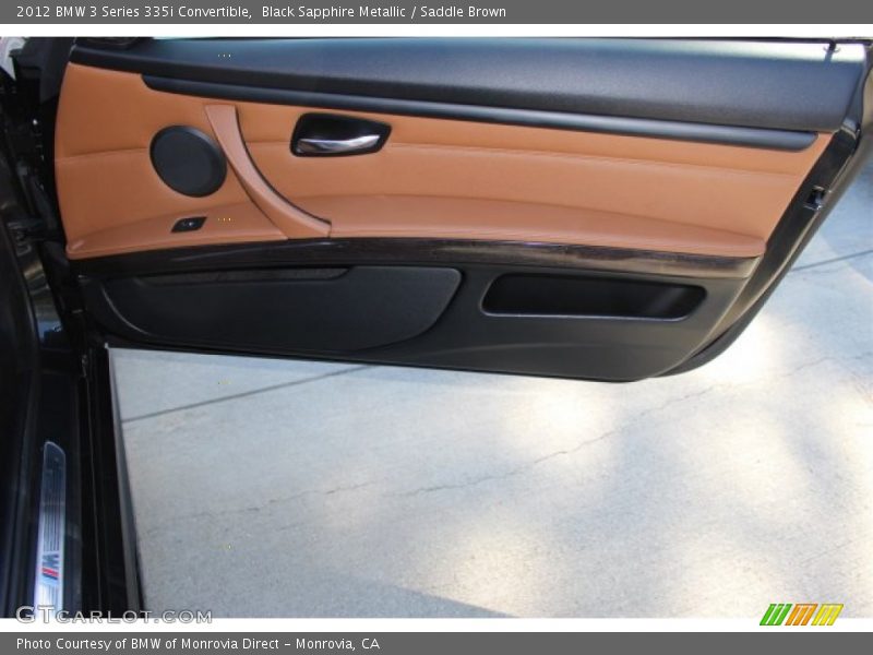 Black Sapphire Metallic / Saddle Brown 2012 BMW 3 Series 335i Convertible
