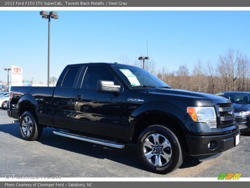 Tuxedo Black Metallic / Steel Gray 2013 Ford F150 STX SuperCab