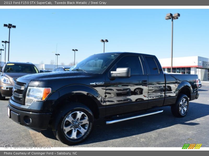Tuxedo Black Metallic / Steel Gray 2013 Ford F150 STX SuperCab