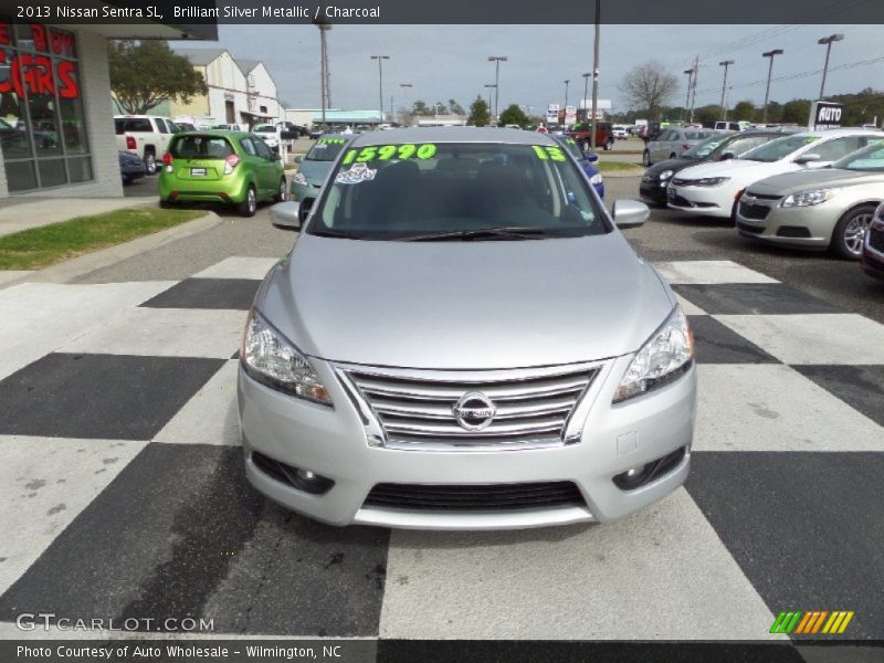 Brilliant Silver Metallic / Charcoal 2013 Nissan Sentra SL
