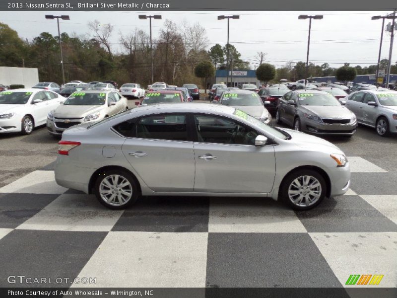 Brilliant Silver Metallic / Charcoal 2013 Nissan Sentra SL