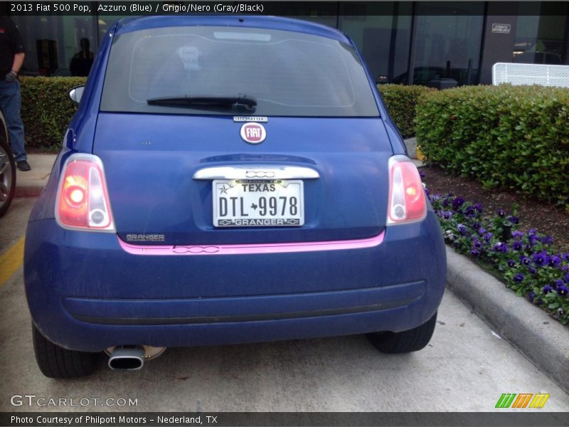 Azzuro (Blue) / Grigio/Nero (Gray/Black) 2013 Fiat 500 Pop