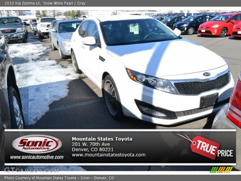 Snow White Pearl / Gray 2013 Kia Optima LX