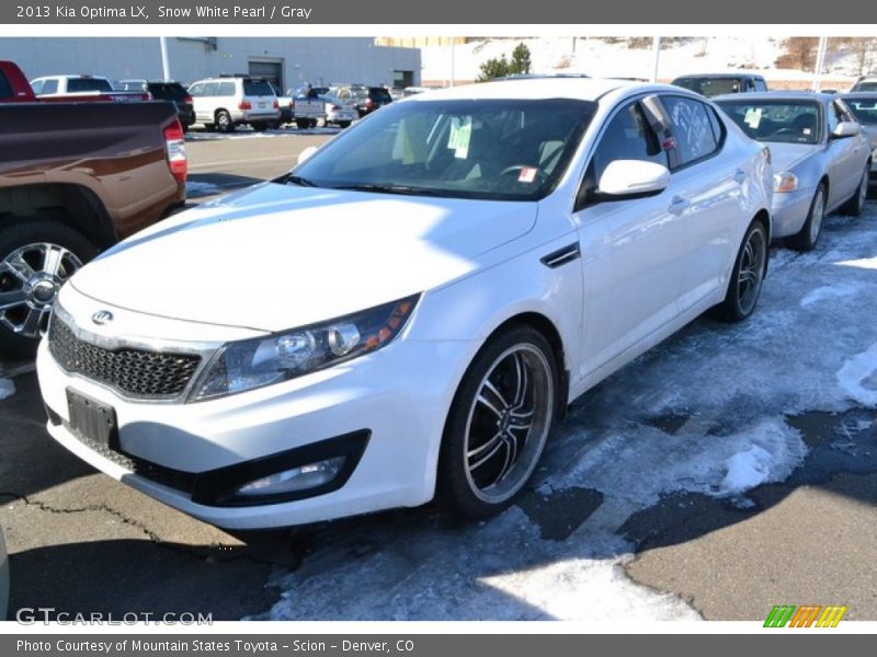 Snow White Pearl / Gray 2013 Kia Optima LX