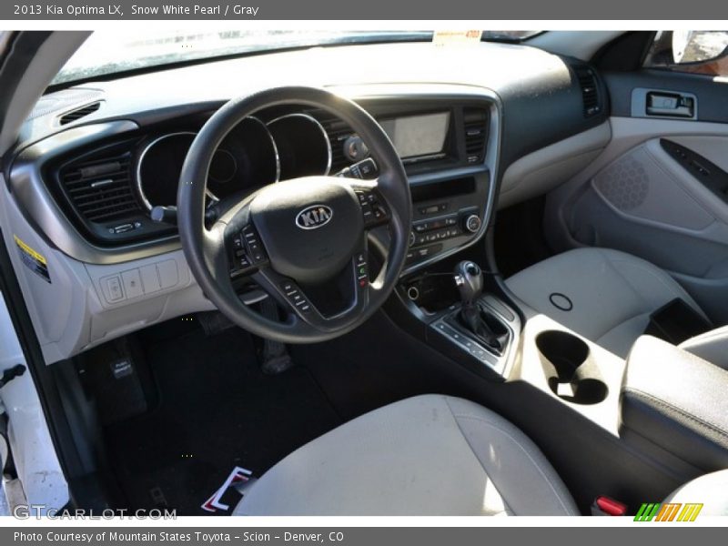 Snow White Pearl / Gray 2013 Kia Optima LX