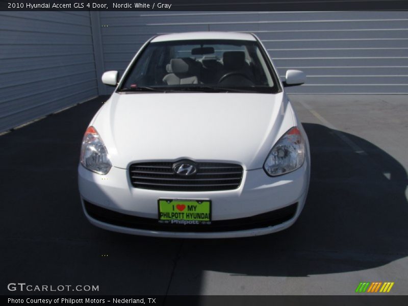 Nordic White / Gray 2010 Hyundai Accent GLS 4 Door