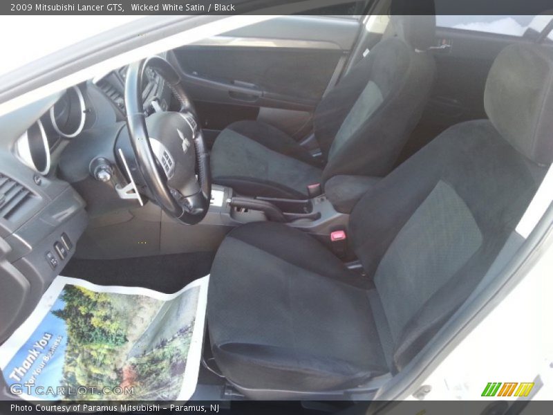 Wicked White Satin / Black 2009 Mitsubishi Lancer GTS