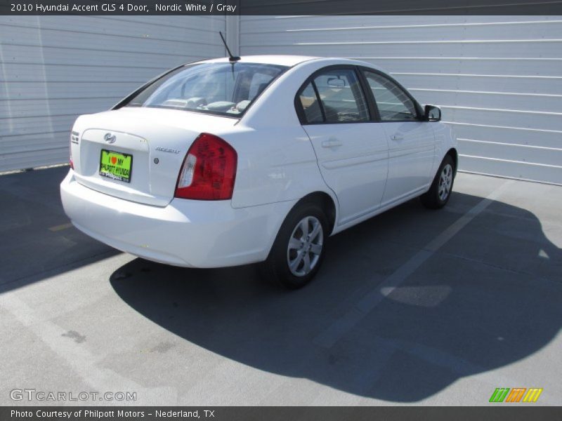 Nordic White / Gray 2010 Hyundai Accent GLS 4 Door