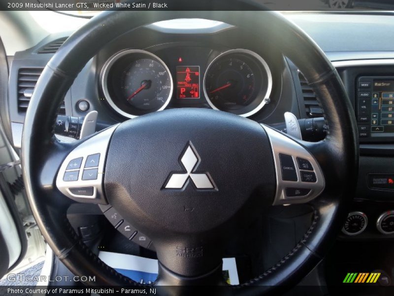 Wicked White Satin / Black 2009 Mitsubishi Lancer GTS
