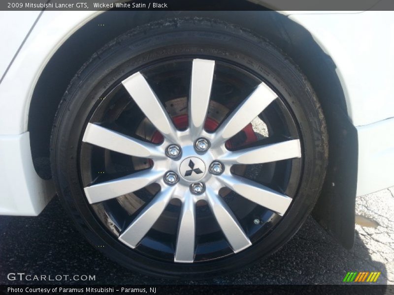 Wicked White Satin / Black 2009 Mitsubishi Lancer GTS