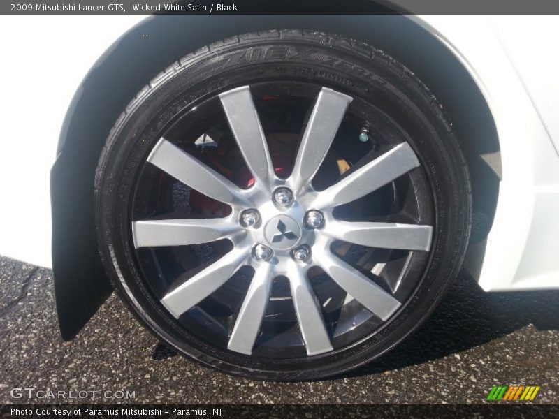 Wicked White Satin / Black 2009 Mitsubishi Lancer GTS
