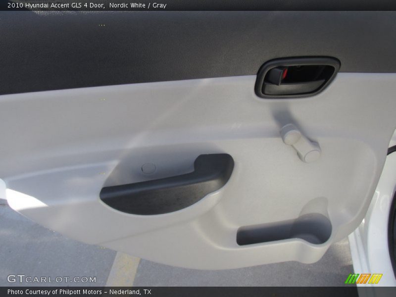 Nordic White / Gray 2010 Hyundai Accent GLS 4 Door