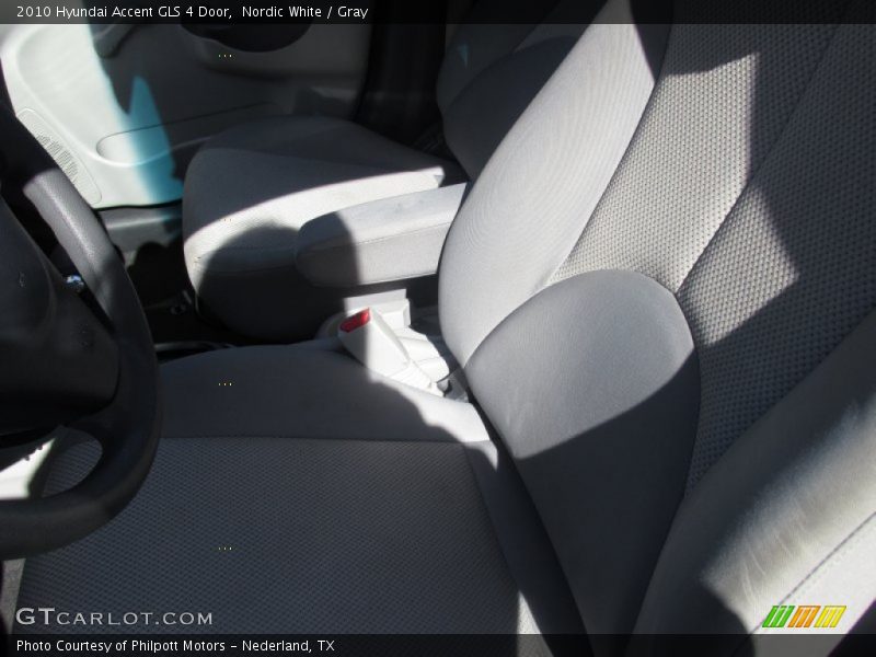 Nordic White / Gray 2010 Hyundai Accent GLS 4 Door