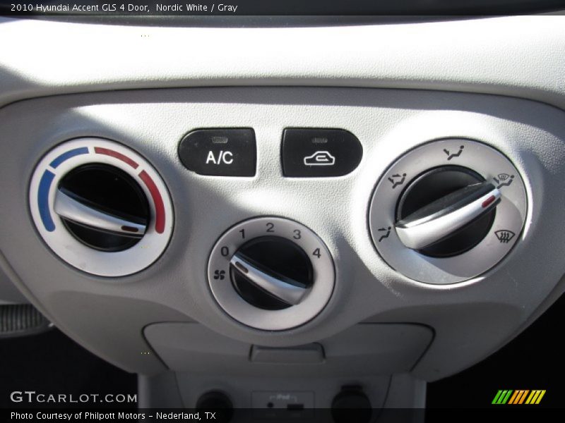 Nordic White / Gray 2010 Hyundai Accent GLS 4 Door