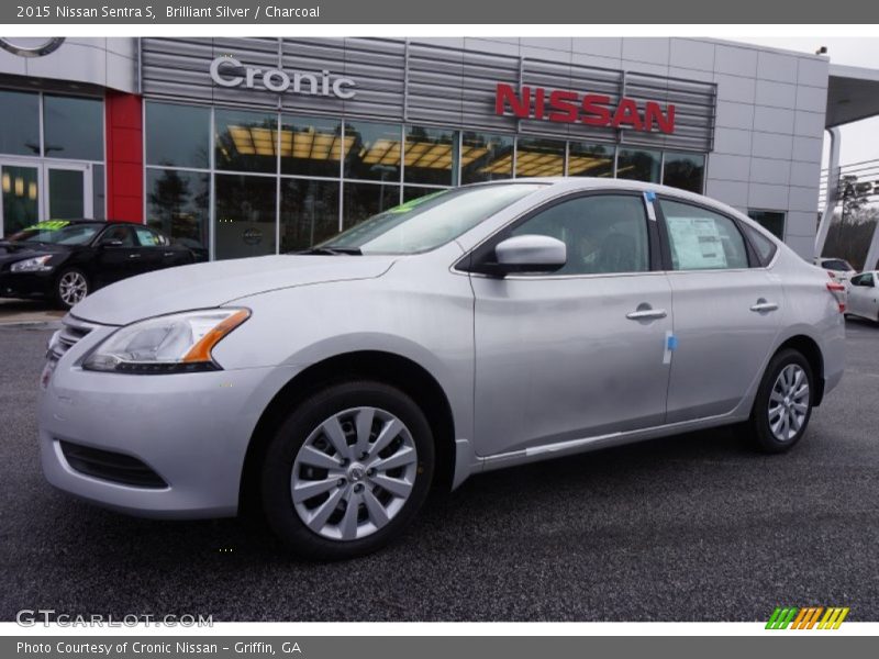 Brilliant Silver / Charcoal 2015 Nissan Sentra S