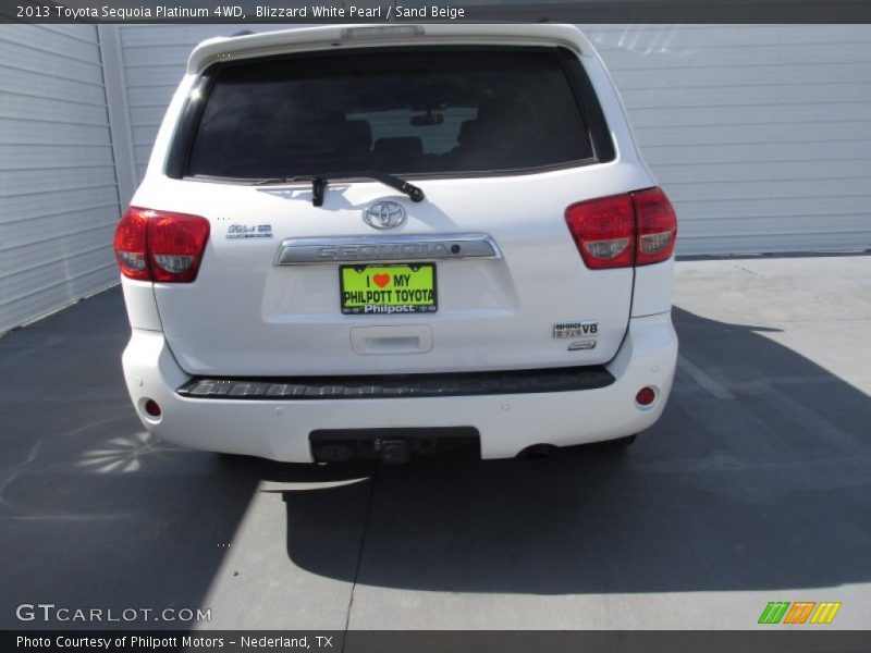 Blizzard White Pearl / Sand Beige 2013 Toyota Sequoia Platinum 4WD