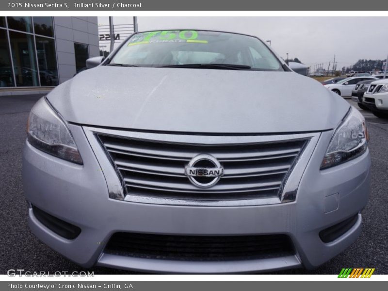 Brilliant Silver / Charcoal 2015 Nissan Sentra S