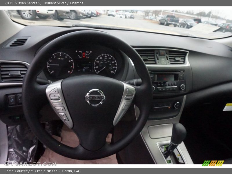 Brilliant Silver / Charcoal 2015 Nissan Sentra S