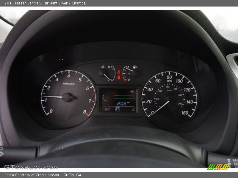 Brilliant Silver / Charcoal 2015 Nissan Sentra S