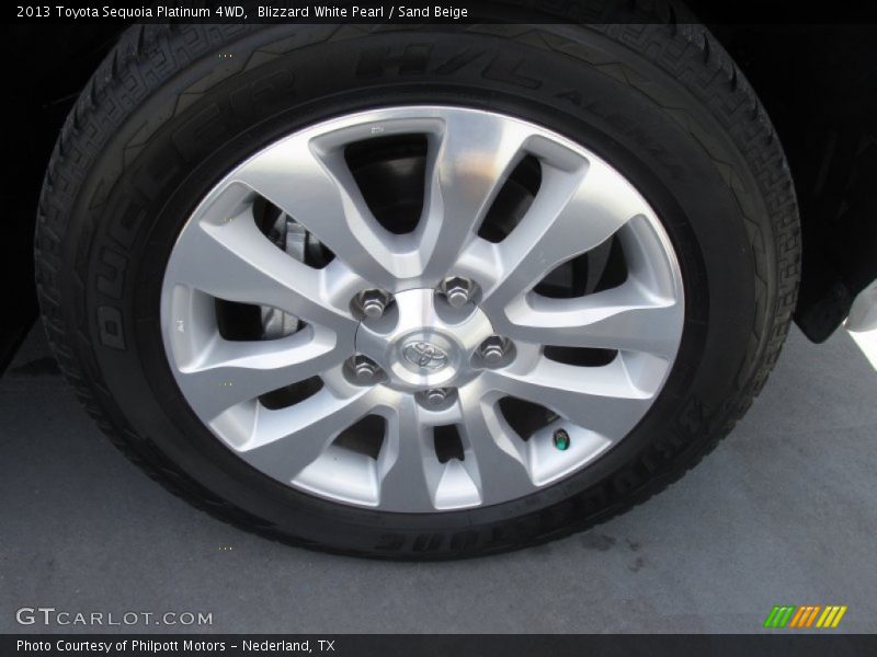Blizzard White Pearl / Sand Beige 2013 Toyota Sequoia Platinum 4WD