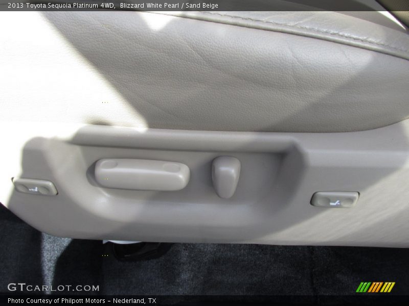 Blizzard White Pearl / Sand Beige 2013 Toyota Sequoia Platinum 4WD