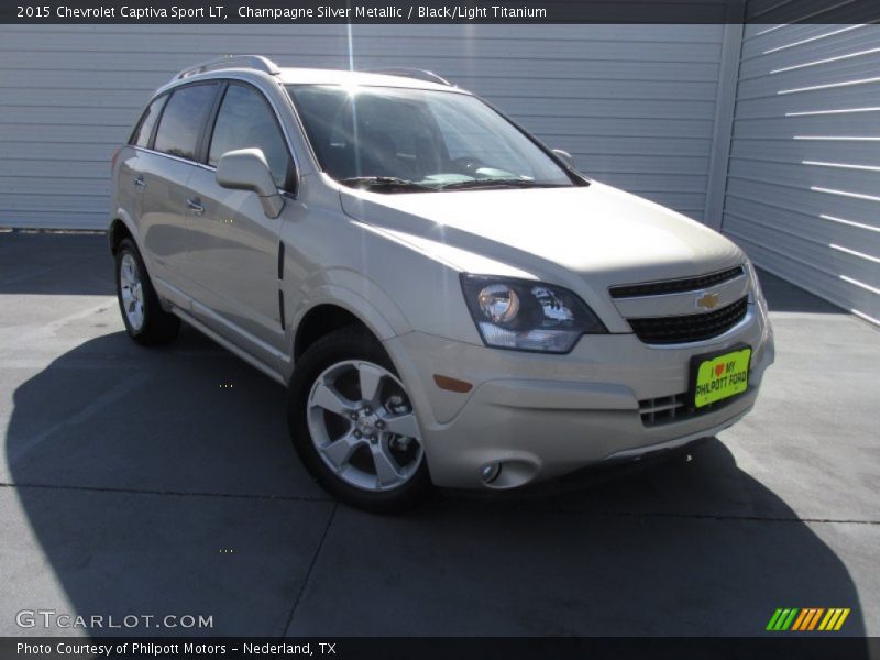 Champagne Silver Metallic / Black/Light Titanium 2015 Chevrolet Captiva Sport LT