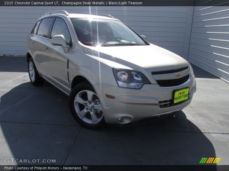 Champagne Silver Metallic / Black/Light Titanium 2015 Chevrolet Captiva Sport LT