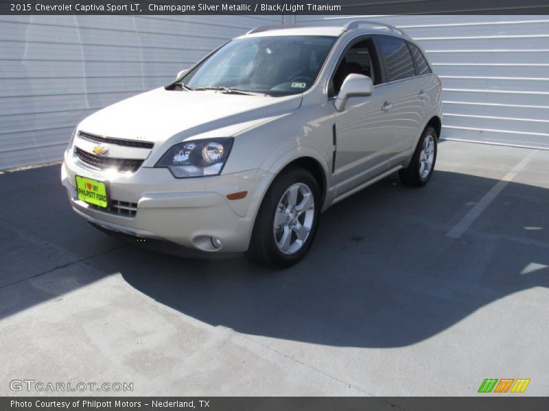 Champagne Silver Metallic / Black/Light Titanium 2015 Chevrolet Captiva Sport LT