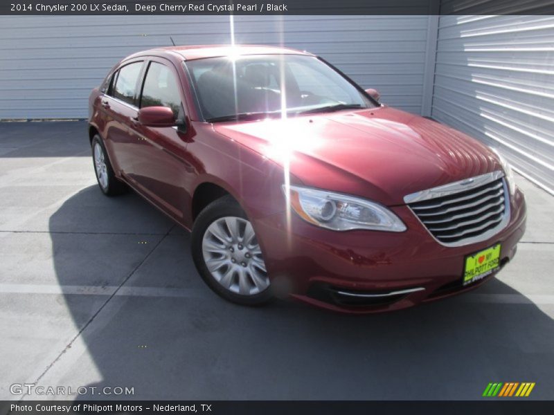 Deep Cherry Red Crystal Pearl / Black 2014 Chrysler 200 LX Sedan