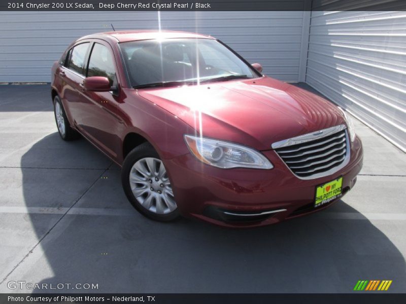 Deep Cherry Red Crystal Pearl / Black 2014 Chrysler 200 LX Sedan