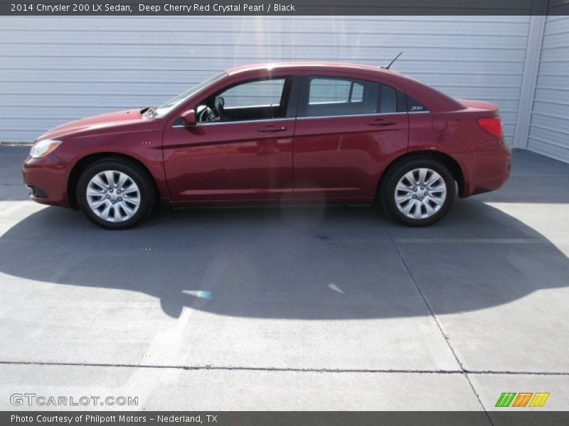 Deep Cherry Red Crystal Pearl / Black 2014 Chrysler 200 LX Sedan