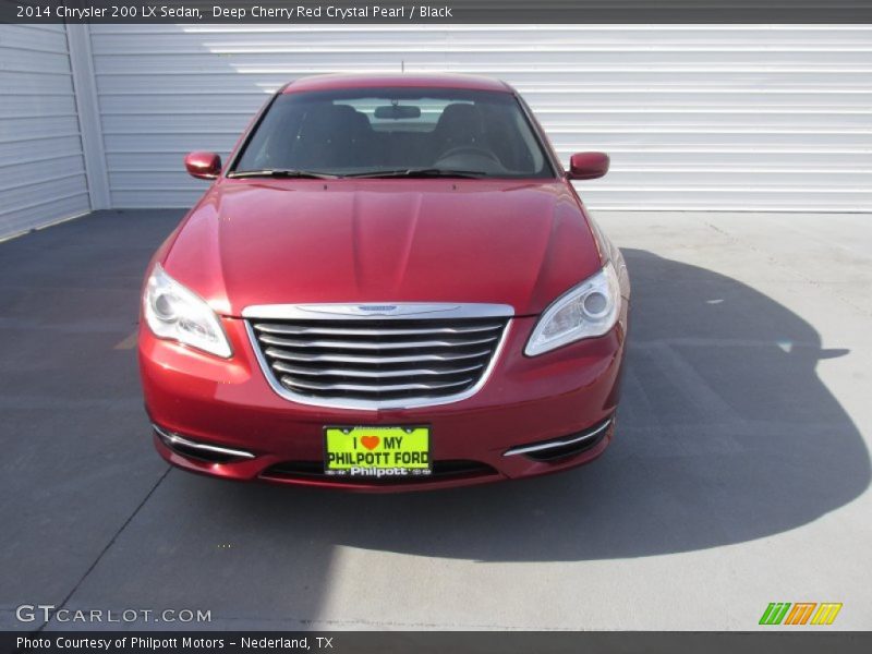 Deep Cherry Red Crystal Pearl / Black 2014 Chrysler 200 LX Sedan